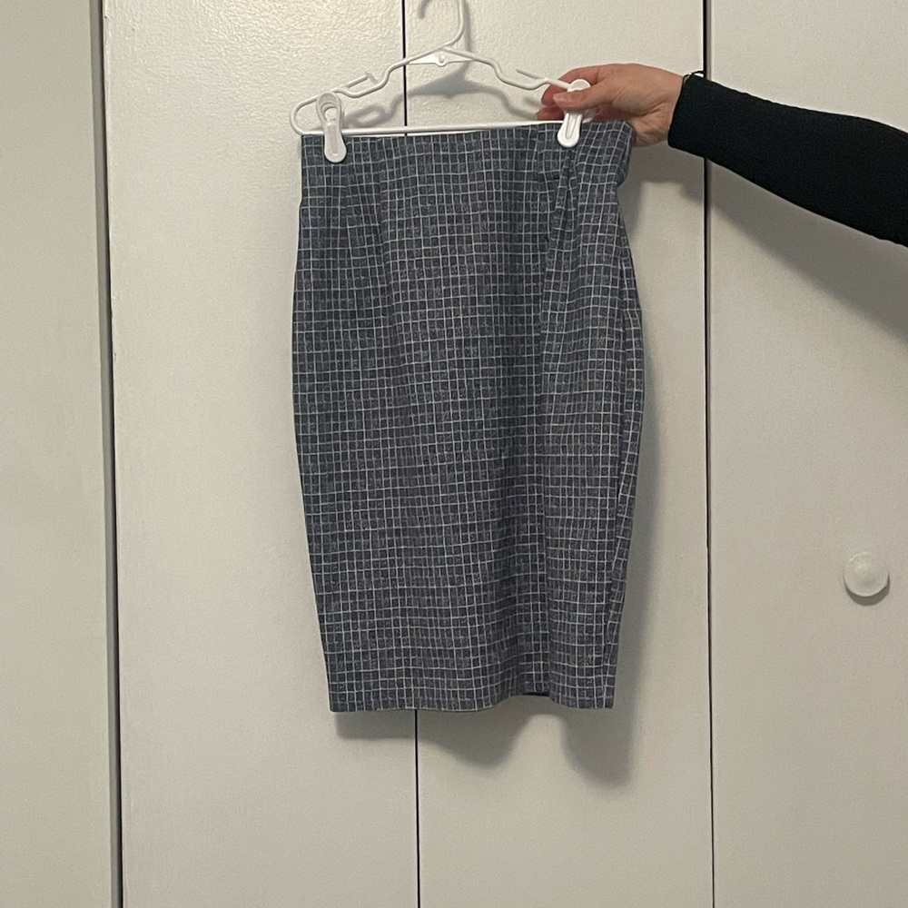 Classic Blue Checkered Women's Skirt